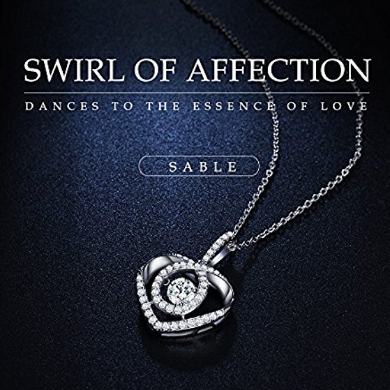 com offers the  heart-shaped pendant necklace, sable "swirl of