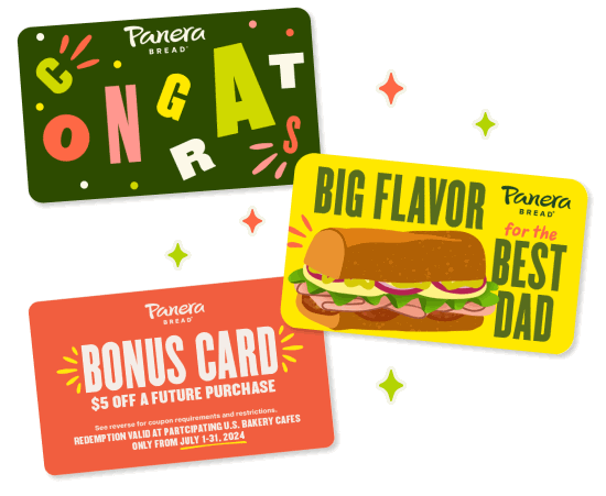 Panera 父亲节买 $25礼品卡,送$5礼品卡