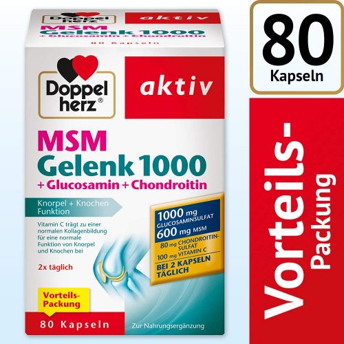 德国新品doppelherz 双心 氨糖软骨素 舒缓运动损伤 缓解关节疼 80粒