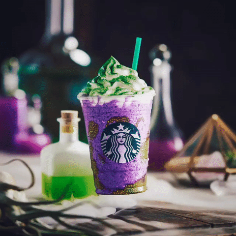 上新 星巴克万圣节限定饮品witch S Brew Creme Frappuccino 限时上线25号暗黑发售 北美省钱快报