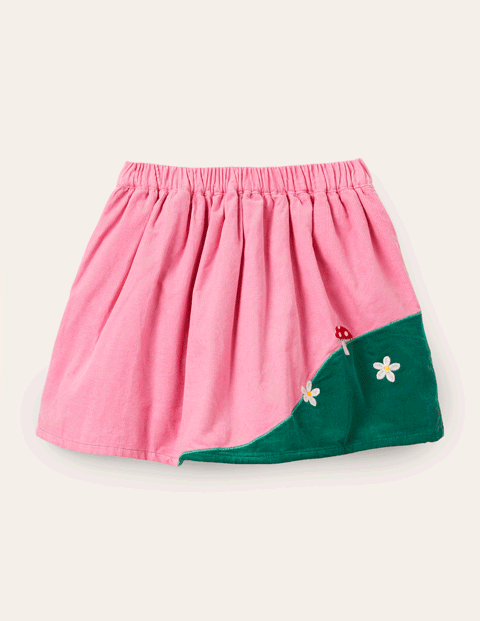 BodenApplique Scene Cord Skirt - Formica PInk Red Riding Hood | Boden US