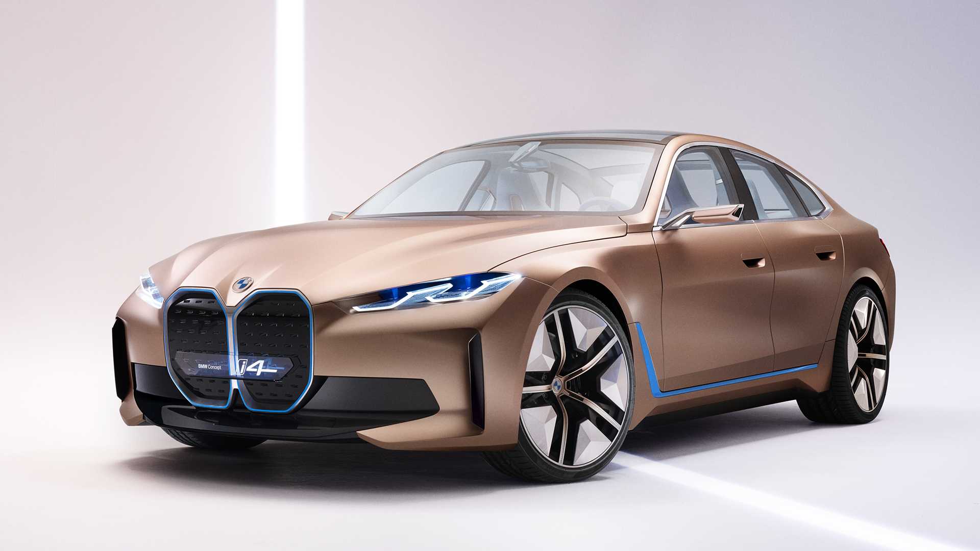 Bmw I4 概念电动车先期发布量版产明年上线大嘴大马力新宝马抢先看 北美省钱快报