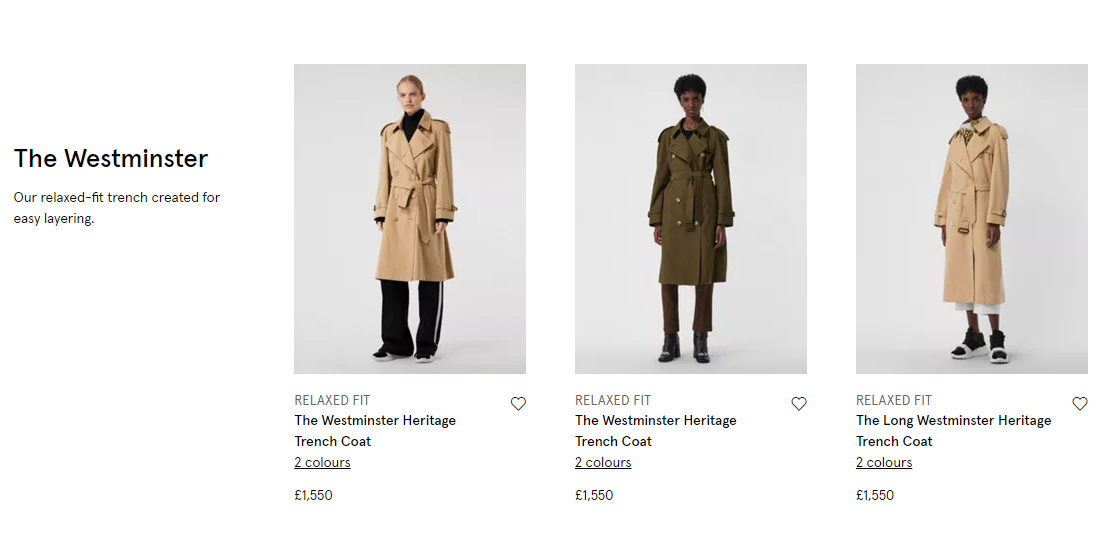 the westminster风衣