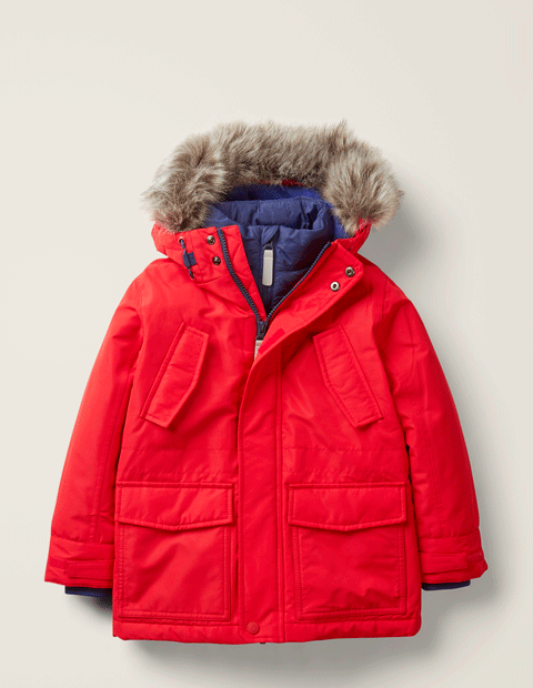 BodenWaterproof Parka - Rockabilly Red | Boden US