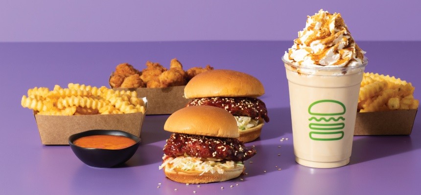 上新:shake shack 韩式风味辣鸡汉堡发售 $7.