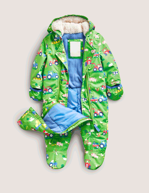 BodenFarm Snowsuit - Iguana Green Farm | Boden US