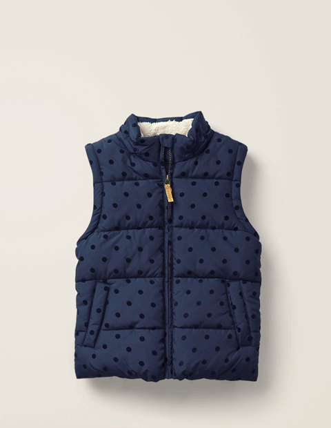 BodenCosy 2-In-1 Padded Jacket - Navy Flock Spot | Boden US