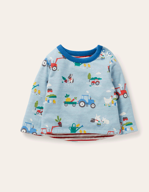 BodenFarm Reversible T-shirt - Multi Farmyard Friends | Boden US