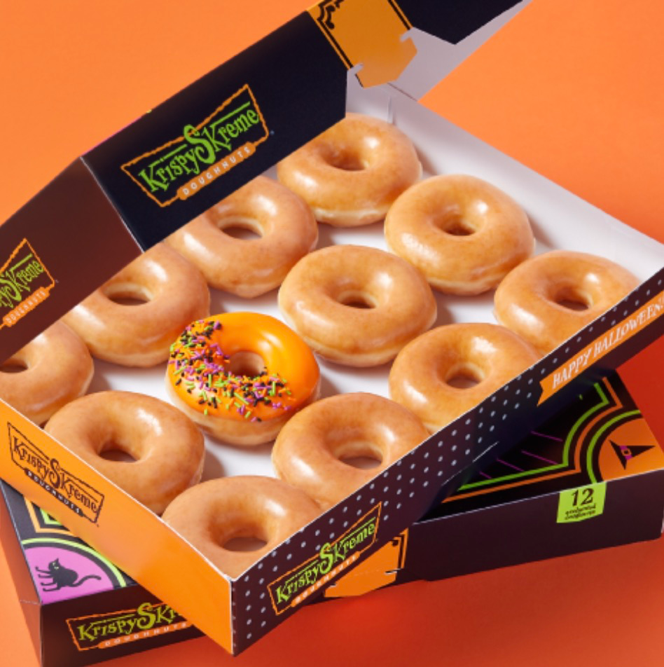 krispy kreme 万圣节甜甜圈,魔法书包装盒 满$25免运费 - 北美省钱