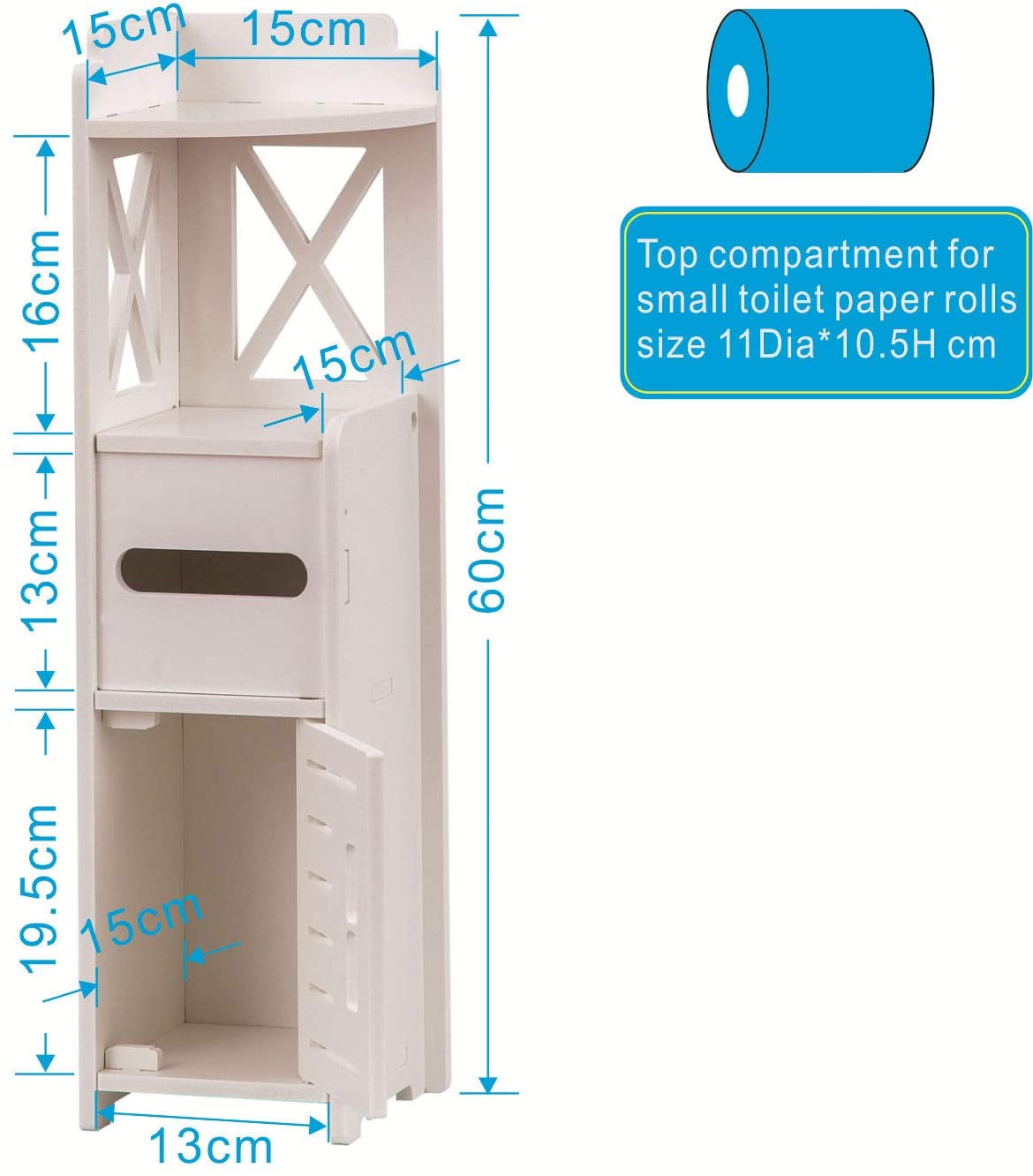 Tuoxinem 带门浴室储物角柜卫生间用收纳小柜 北美省钱快报