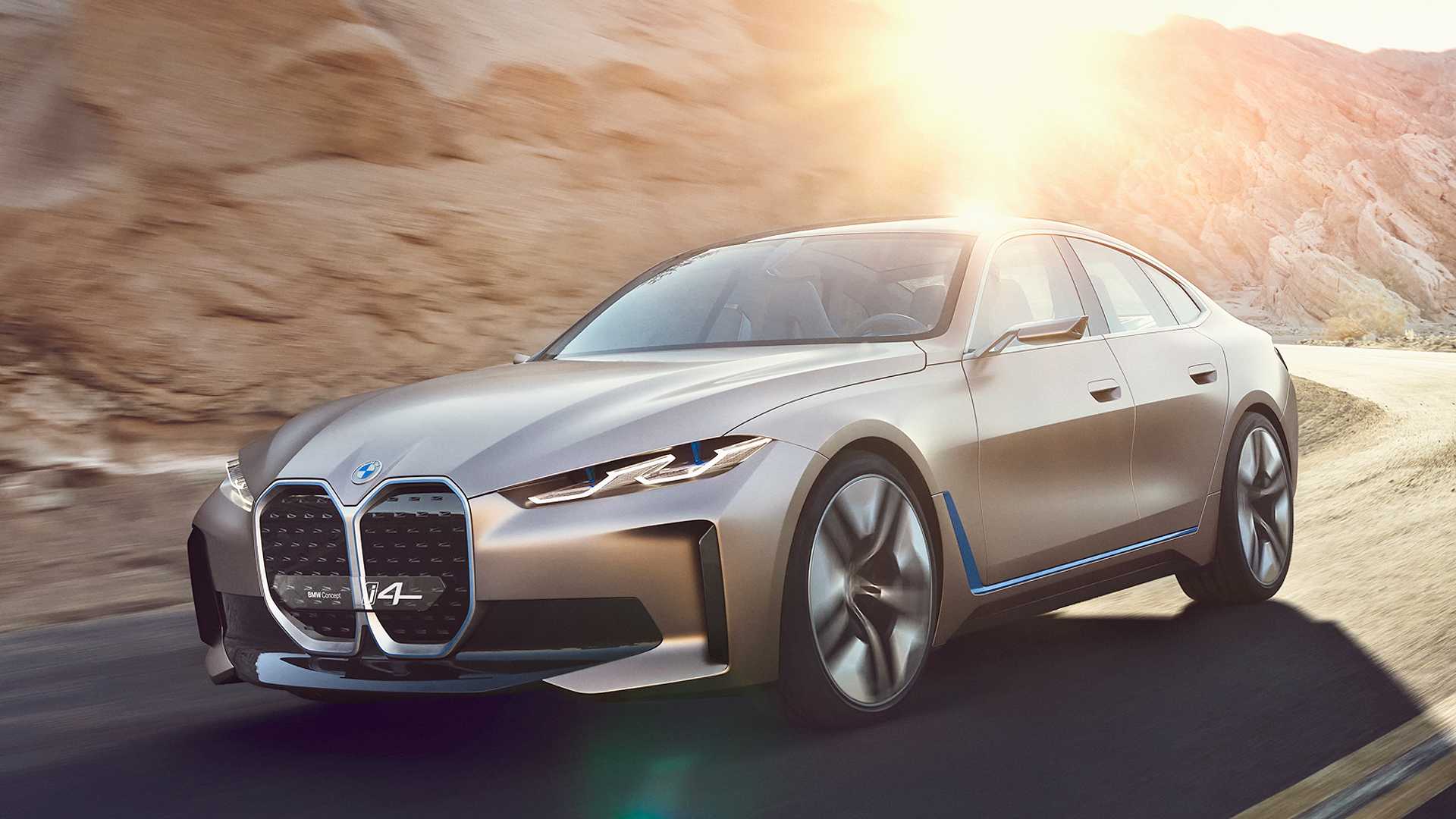 bmw i4 概念电动车先期发布 量版产明年上线 大嘴大马力 新宝马抢先看