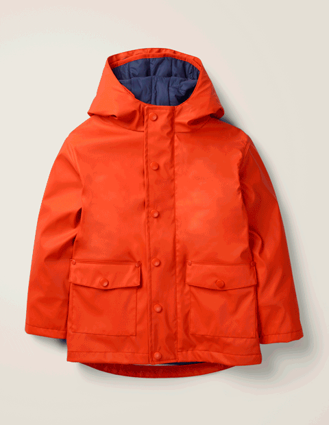 BodenWaterproof 3-In-1 Raincoat - Orange Sunset | Boden US