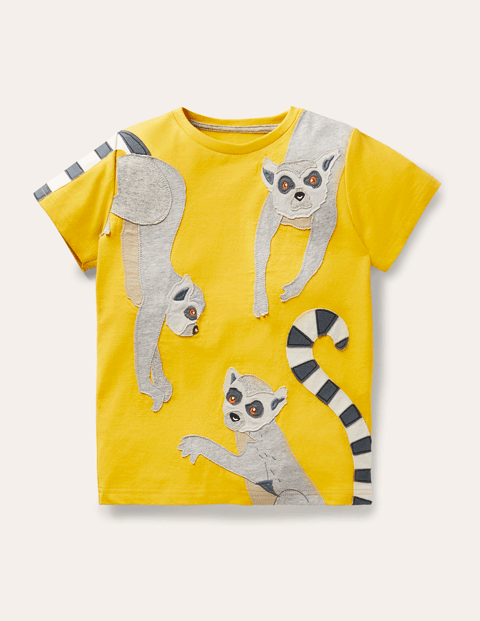 Boden儿童环尾狐猴图案T恤