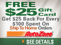Autozone: $25 Gift Card on $100 or more