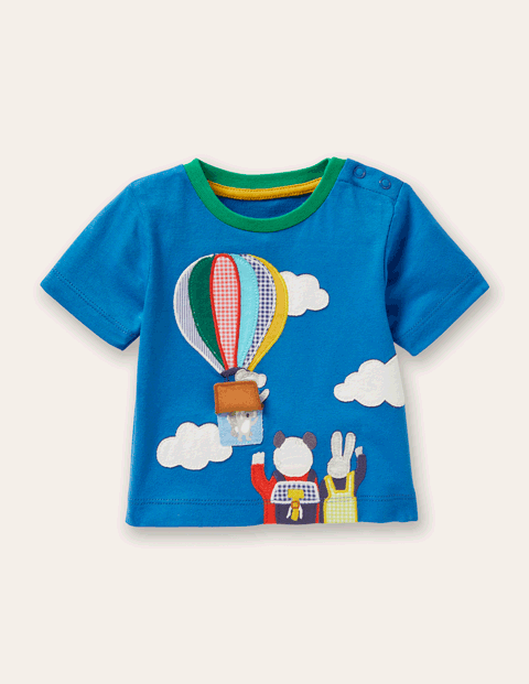 Boden婴幼儿立体可翻折贴布绣T恤