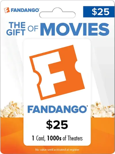 Fandango $25 礼卡