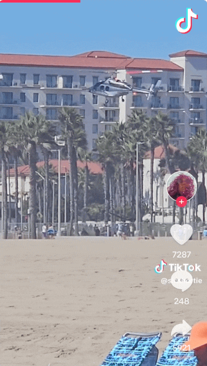 加州热门海滩突发坠机！直升机空中螺...