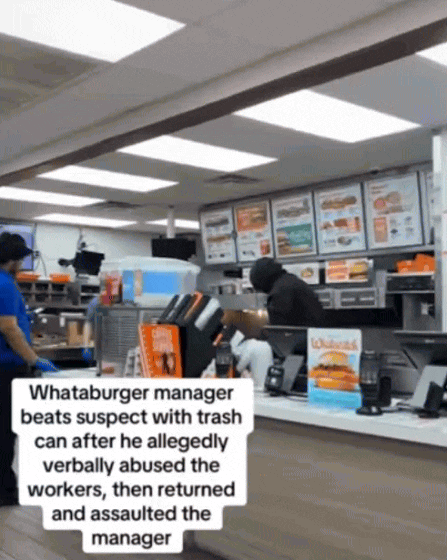 顾客店里闹事被暴打，经理抡垃圾桶反杀...