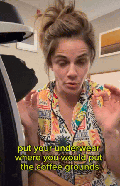 美国网红教人酒店咖啡机洗内裤🤢☕