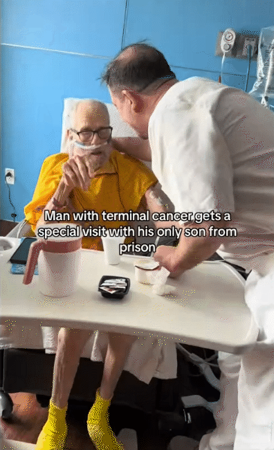 一面即永别！德州服刑儿子获假特批，见病危...