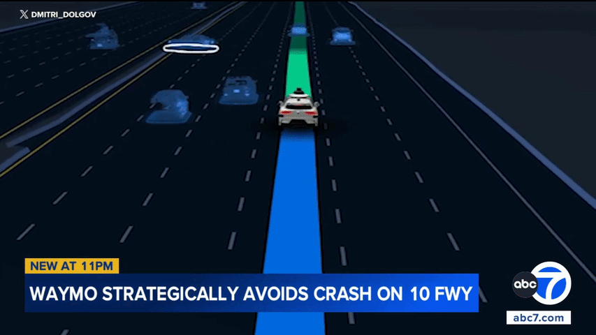 洛杉矶10号高速惊魂！Waymo AI“...