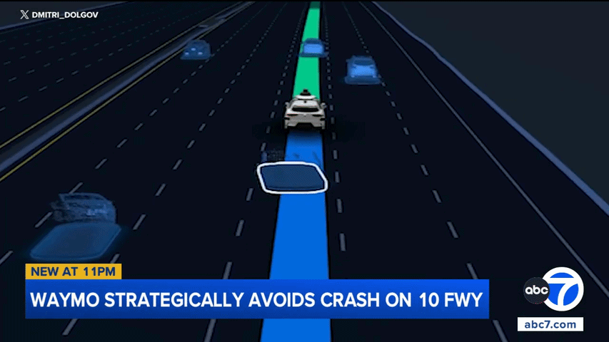 洛杉矶10号高速惊魂！Waymo AI“...