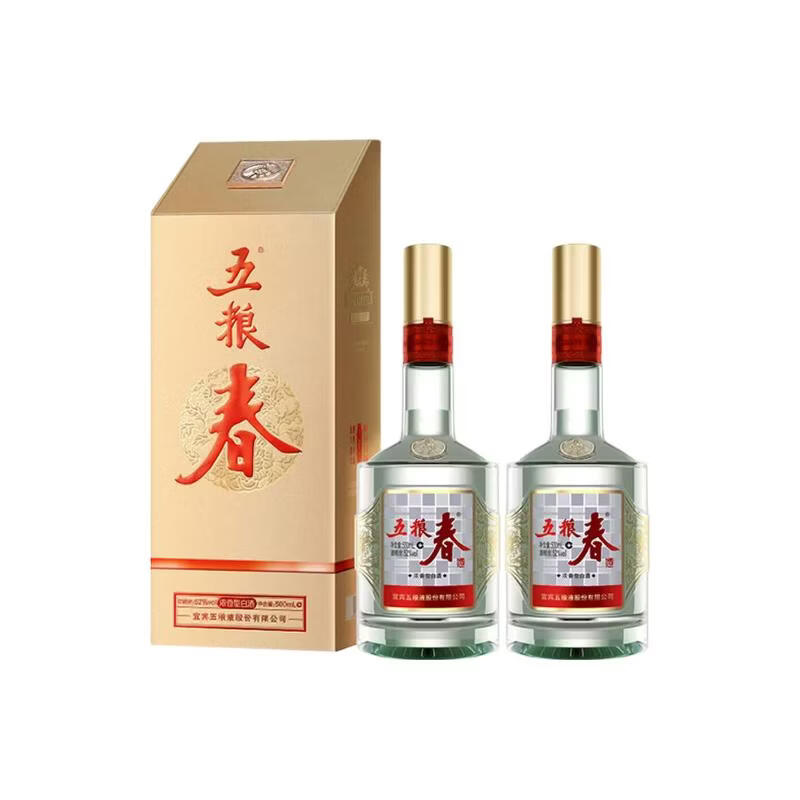 五粮液五粮春第二代52度浓香型白酒500ml*2 ¥364.99